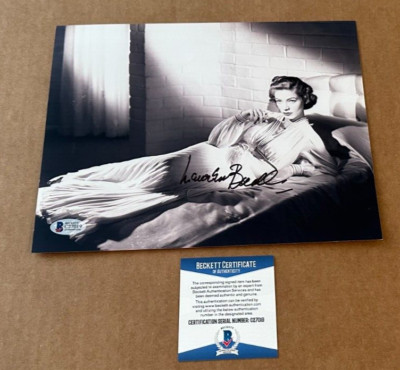 LAUREN BACALL SIGNED SEXY 8X10 PHOTO BECKETT CERTIFIED #6 | eBay