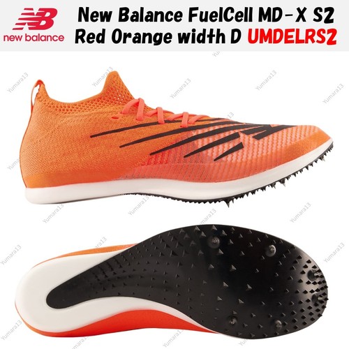 New Balance FuelCell MD-X S2 Red Orange width D UMDELRS2 Men's Size