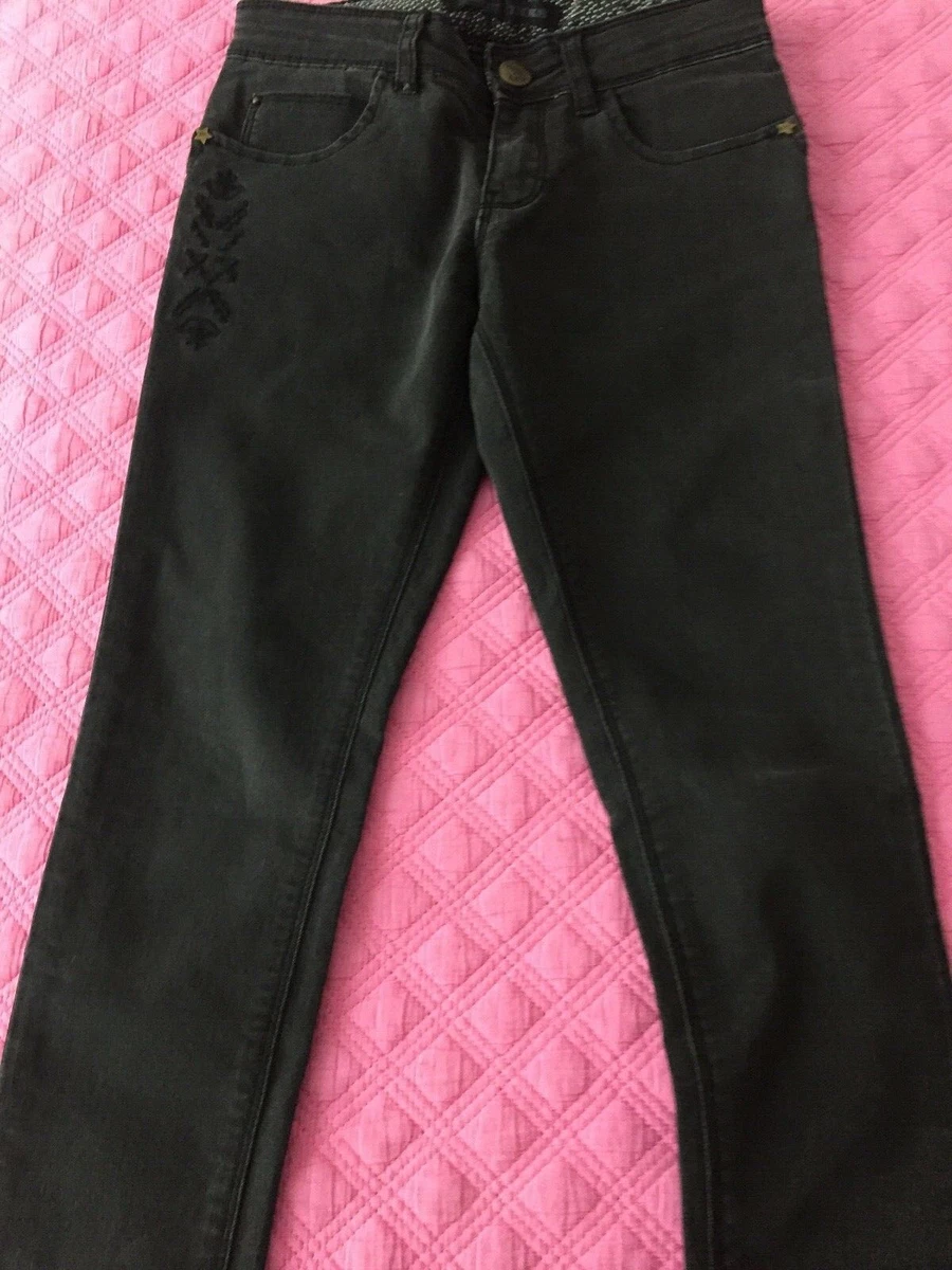 Pantalon Jean Noir IKKS Pour Fille – Taille 10 Ans, Occasion En Très Bon état, Parfait Pour L'école Ou Le Week-end