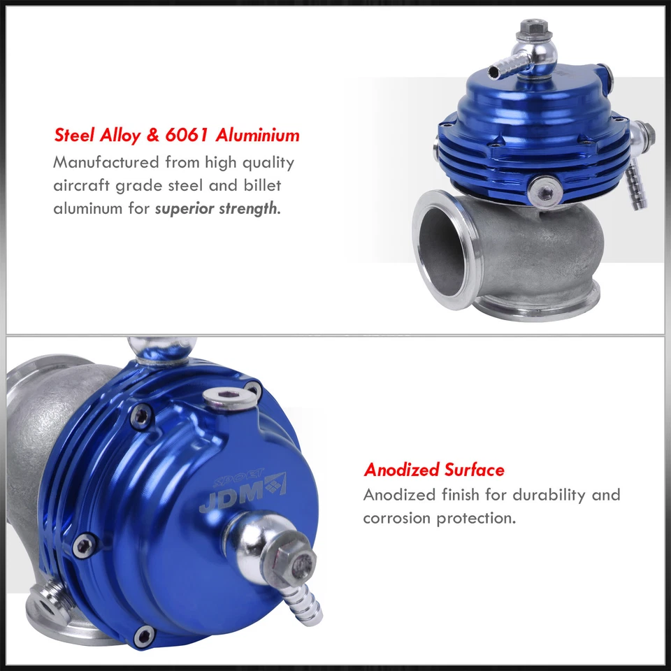 35mm 38mm Flange Compact External Manifold Mount Blue Wastegate V-Band Foto 2 de 4