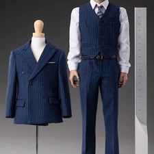 Traje de caballero británico a rayas 1/6 ropa para figura de 12"" hombre soldado muñeca