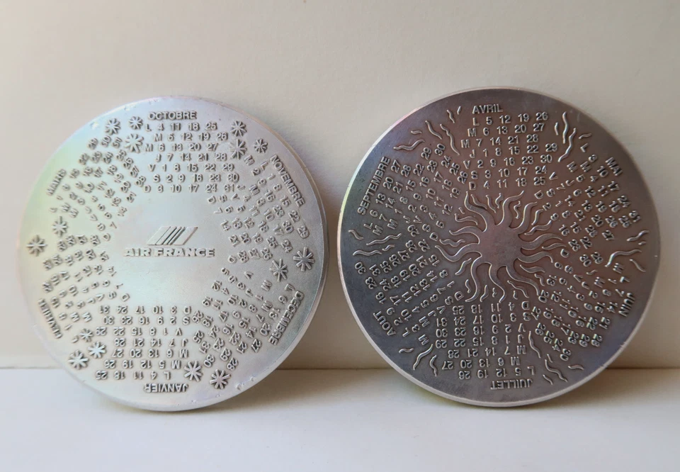 Air France Concorde Medaille Emboitable Calendrier 1982 Bronze Arthus Bertrand - Photo 3/4