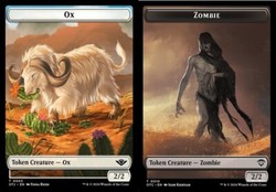 Ox (0003) // Zombie (0010) Double-Sided Token - Commander: Outlaws of Thunder Junction