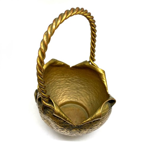 Antigua CESTA MEIJI HECHA A MANO Bronce Dorado Ikebana MOUSE Estilo Menuki - Imagen 8 de 10
