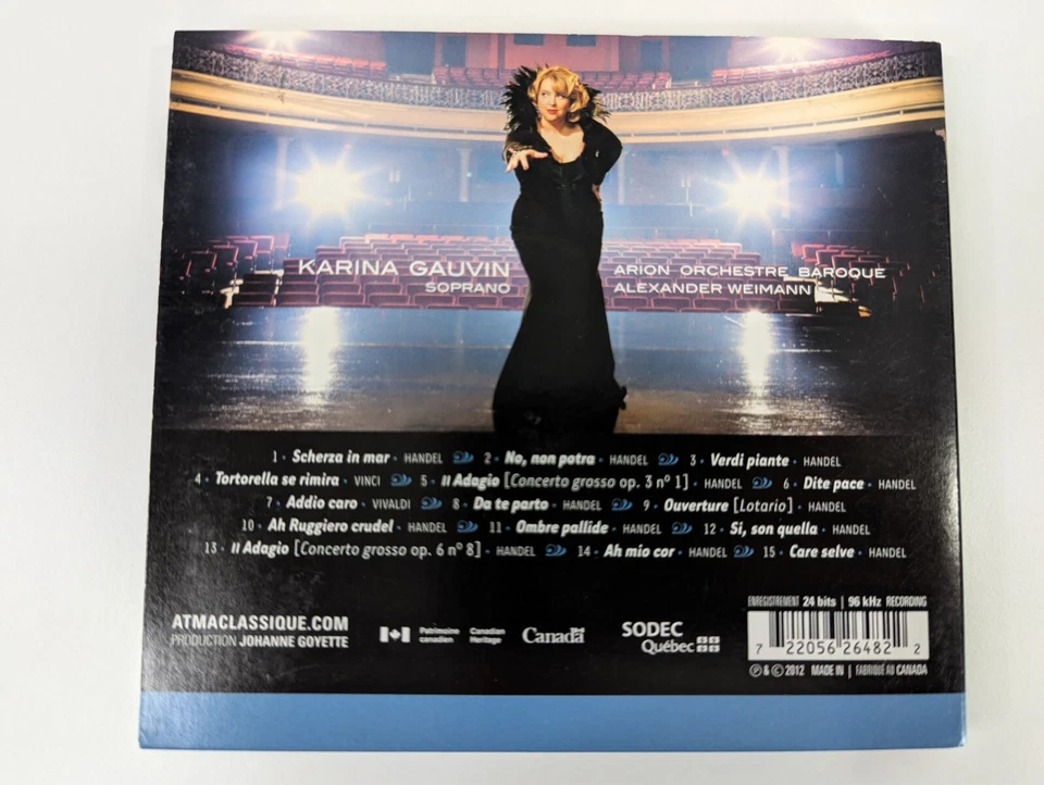 Karina Gauvin & Prima Donna -Arion Baroque Orchestre Baroque [Mint Disc] CD - Изображение 2 из 4