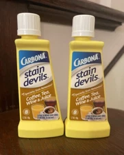 2x Carbona Stain Devils 1.7 Oz. Formula 8 Coffee, Tea, Wine, Juice Stain Remover