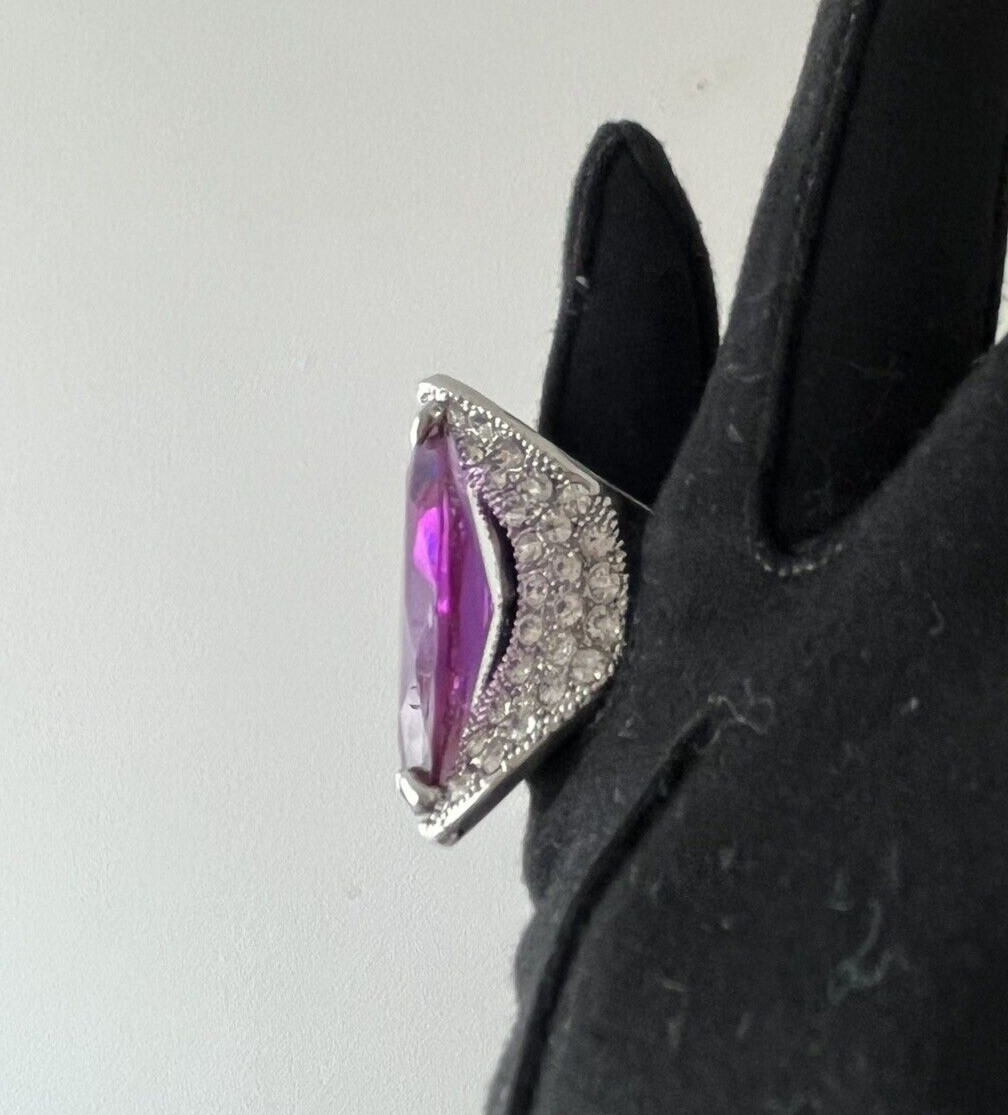 Statement Cocktail Ring Rhinestone Sparkling  Rin… - image 20