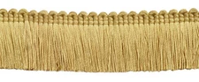 Light Gold 1.25" Brush Fringe Trim 24 Karat Gold [By The Yard]