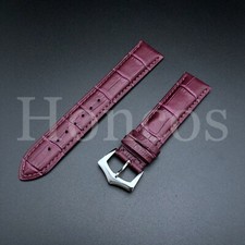 20MM Fits for PATEK PHILIPPE PURPLE Genuine Leather Watch Strap Band Custom