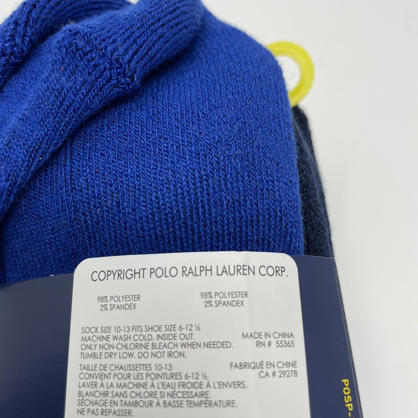 SAOLA Polo Ralph Lauren Uomo Calze Sportive Classiche Suola Imbottita Comfort Tg 10 13