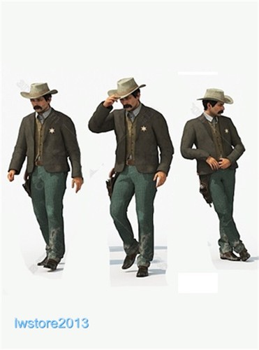 1/64 1/87 1/43 1/18 1/24 Cowboy Man Scene Miniatures Figures Model For Cars Toys - Picture 6 of 8