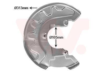 VAN Wezel 7629371 Spritzblech, Bremsscheibe FüR Seat Skoda VW-image