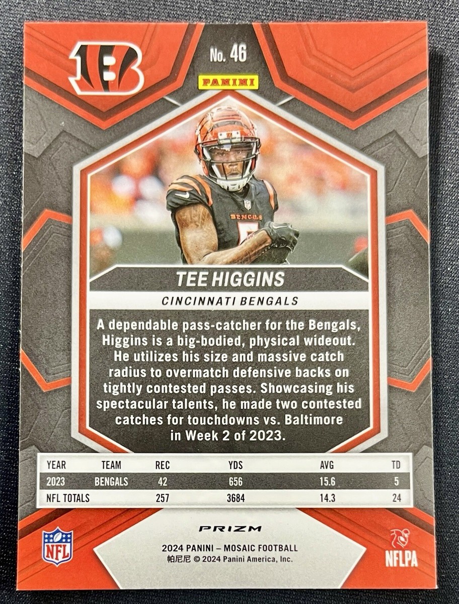 Tee Higgins 2024 Panini Mosaic GREEN PRIZM MOSAIC PARALLEL