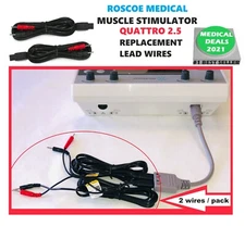 Replacement Electrode LEAD WIRES for ROSCOE MEDICAL QUATTRO 2.5 EMS UNIT 2/Pack