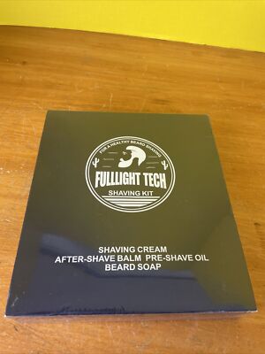 Fulllight Tech Shaving Kit - Shaving Cream, Balm, Oil & Soap Sweet Orange New