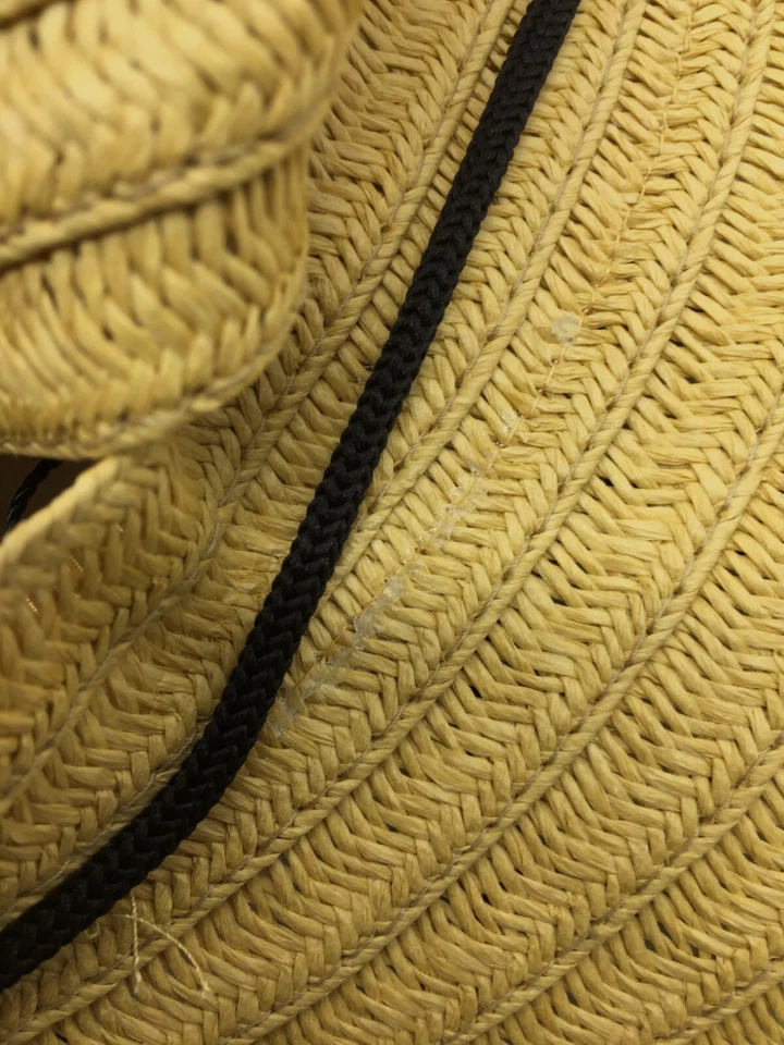 $51 Carbón Para Hombre Beige Verano Playa Ala Plana Paja Sol Sombrero Gorra Talla S Foto 4 de 4