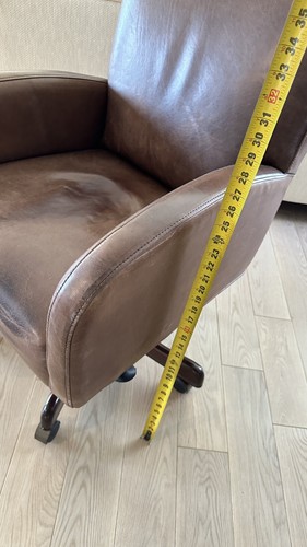 Seven Seas Seating Brown Leather Executive Office Swivel Seat - Picture 15 of 18