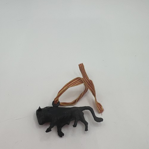 Vintage Torres Bull Spanish Black Plastic Wine Bottle Adornment - Picture 2 of 5