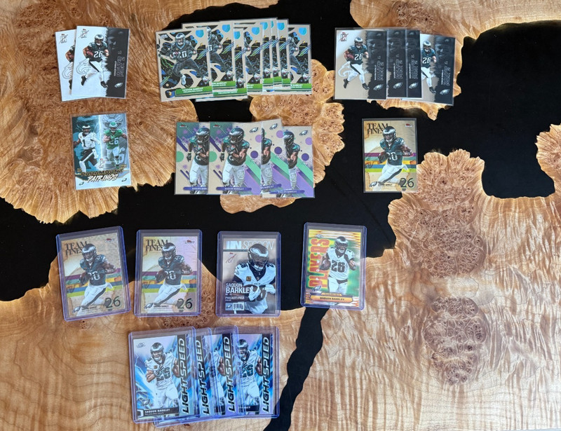 (29) Card SAQUON BARKLEY Lot - Inserts, Refractors, X-Fractors, Topps - Eagles