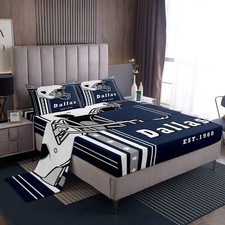 Football City Bed Sheets Set Gridiron Lover Sheets Gifts for Boys Girls, Spor...