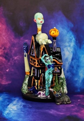 ''The House That Decorates Itself in Flesh'' - Original Handmade Ceramic Figurine