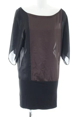 ZARA BASIC Robe chemisier Dames Robe T EU 36 noir-brun élégant - Photo 1/4