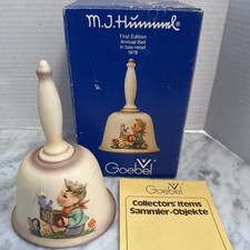 1978 M.J. Hummel Goebel First Edition Annual Bell In Bas-Relief