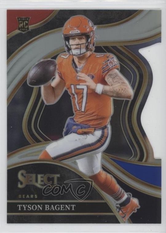 2023 Panini Select Club Level Red & Blue Prizm Die-Cut Tyson Bagent Rookie RC