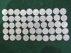 1964 Roosevelt Silver Dimes Roll of 50 - Lot 25