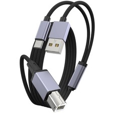 Printer USB A and C Cable, Cable USB-C to 3.3 Feet