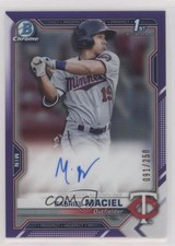 2021 Bowman Chrome Prospect Purple Refractor 91/250 Gabriel Maciel Auto 7bt