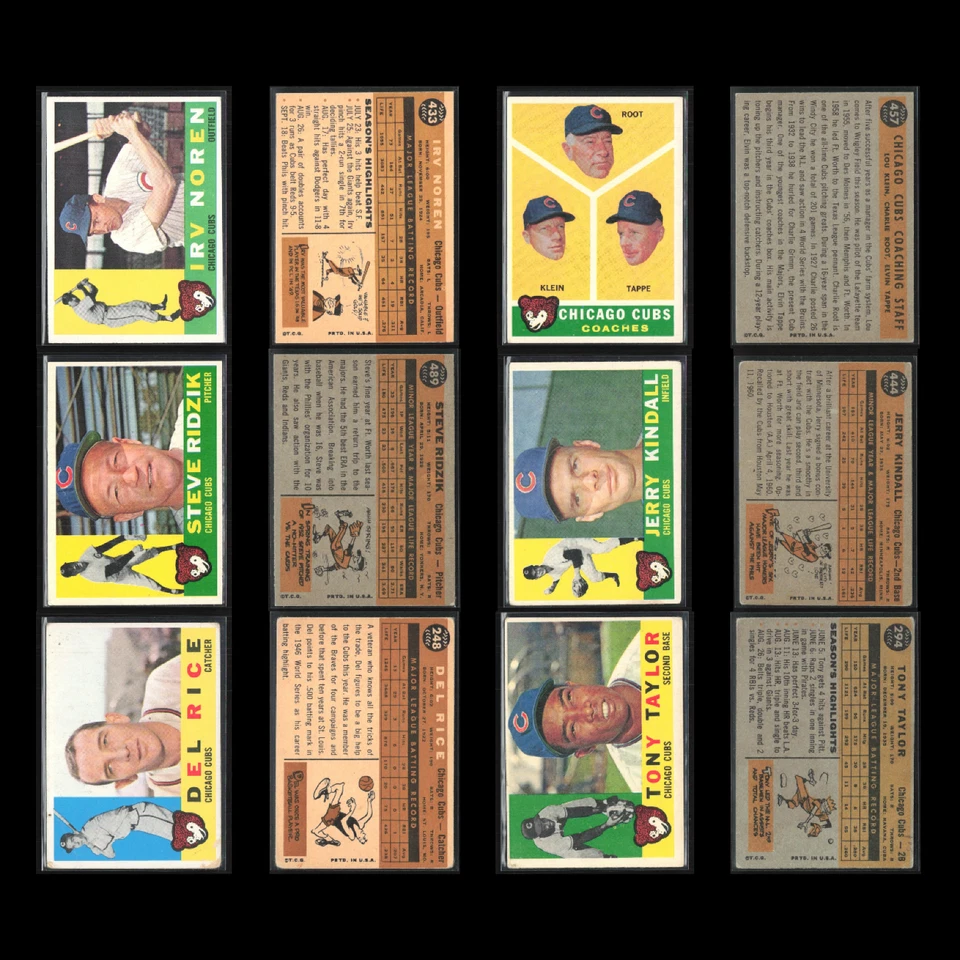 Chicago Cubs Vintage Lot No Duplicates 50 Baseball Cards Topps Dealer Bulk VG - Image 4 of 4