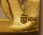 10K Gold Order Of The Rose Heart Beta Sigma Phi Sorority Pin Pendant 6.3 Grams — photo 10