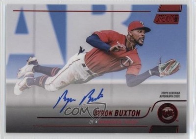 2022 Topps Stadium Club Red Foil 32/50 Byron Buxton #SCBA-BB Auto b9e