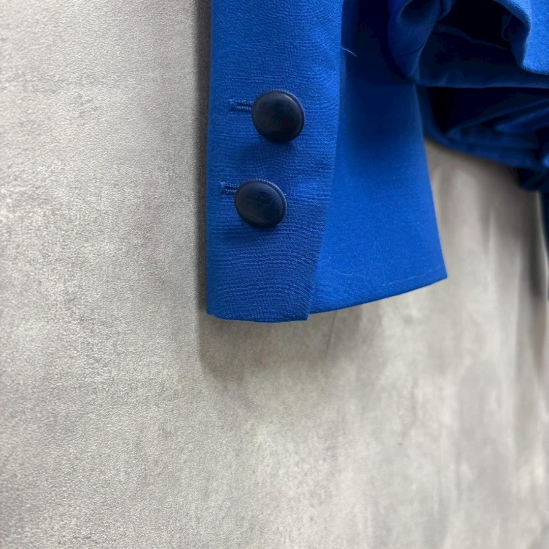 USED VERSACE DOUBLE-BREASTED ENGRAVED BUTTON COLLAR JACKET, ROYAL BLUE, N2464 thumbnail 13
