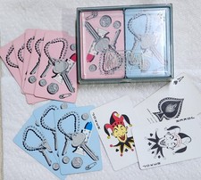 Arrco Playing Cards Keys Lipstick Quarter Double Set Playing Cards Made In USA