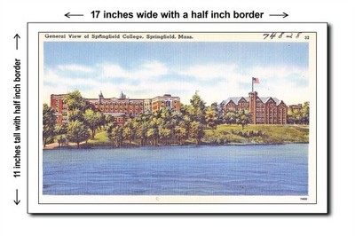 Massachusetts 1940s - General view of Springfield College, Spri - 11x17 Poster