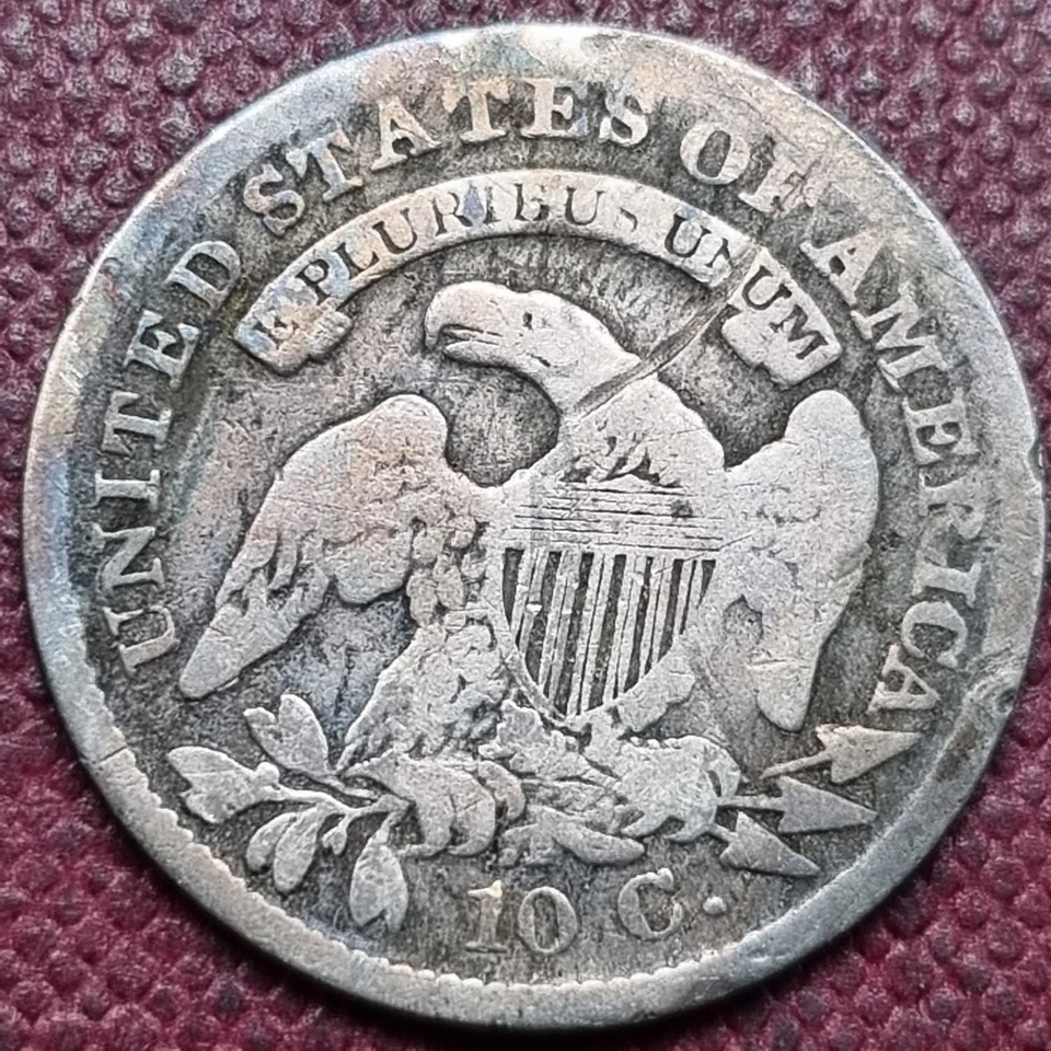 1836 Capped Bust Dime 10c Nicely Circulated #96050 - Image 2 of 2