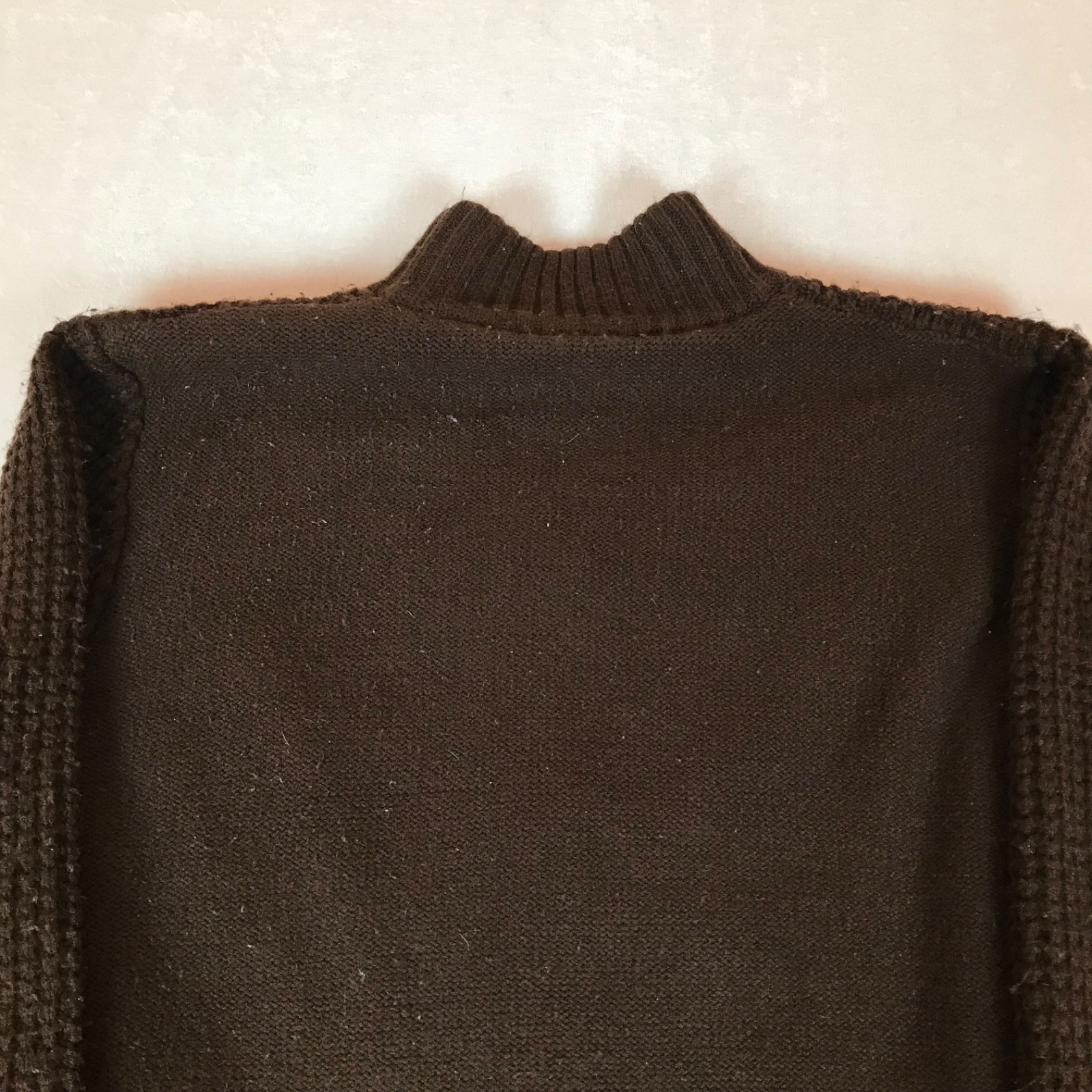 Weatherproof Waffle Toggle Button Chunky Knit Bro… - image 5