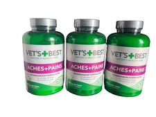 3x Vet's Best Aches  Pains Relief for All Sizes of Dogs 150 Chew Tabs BB 07/26