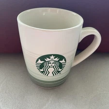 Starbucks  Ceramic Green White Mermaid Siren Logo Coffee Cup Mug