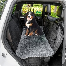 Non-Slip Dog Bed Mat for Car, Fuzzy Backseat Pet Mat, Travel Pet-Friendly Sea...