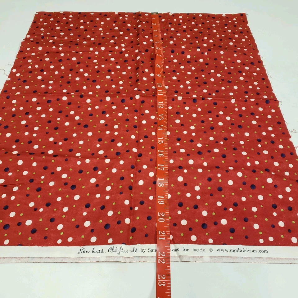 New Hats....Old Friends by Sandy Gervais for Moda Fabrics Polka Dot Fabric 1/2yd - Image 4 of 4