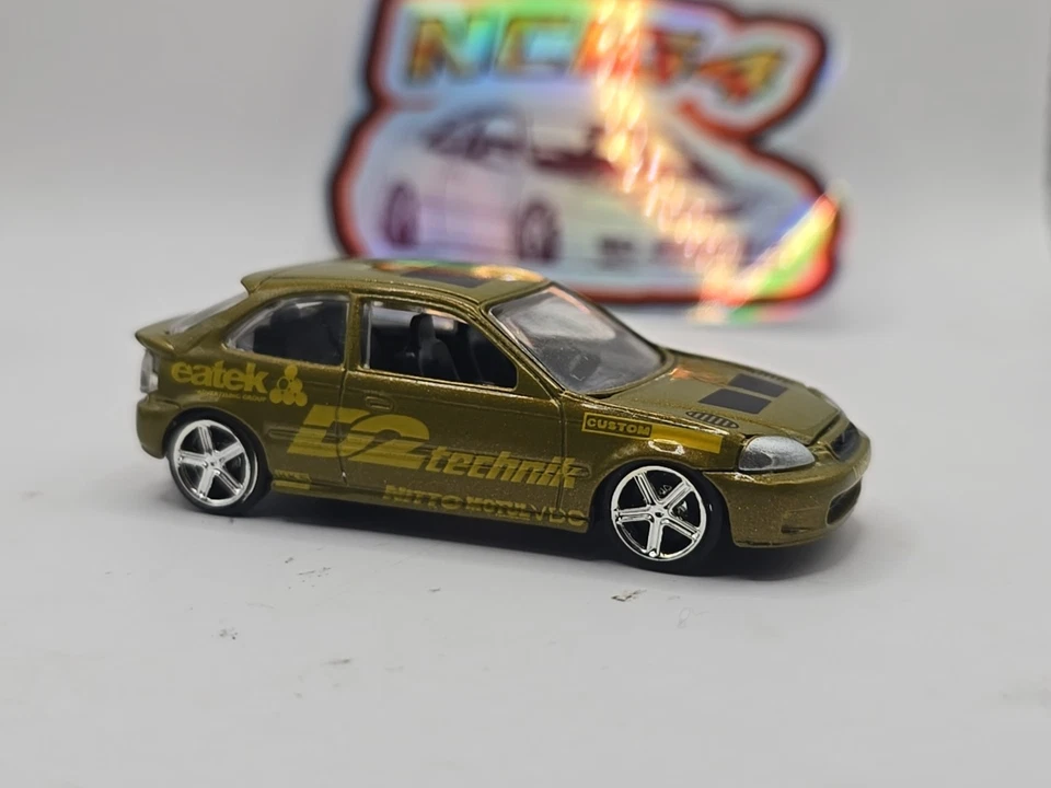 Revell Honda Civic D2 Metallic Olive Green Hatchback - Fast And Furious VHTF JDM - Image 2 of 4