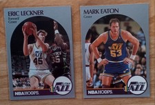 Utah Jazz 1990 NBA Hoops Eric Leckner #291+ Mark Eaton