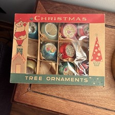 Vintage Poland Mercury Glass Fantasia Brand Ornaments Nine