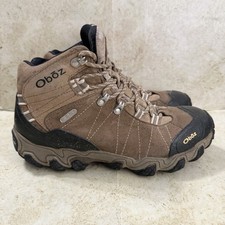 Oboz Bridger B-DRY Hiking Boots Womens 9 W Wide Walnut Leather Outdoor Casual