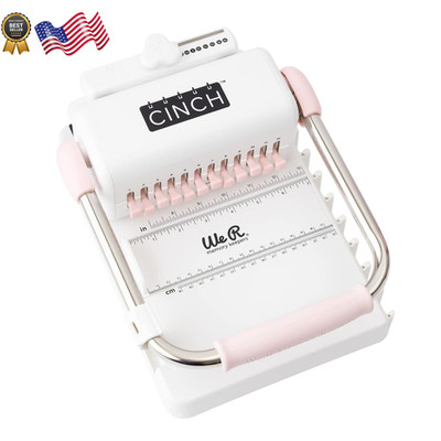 We R Memory Keepers Cinch Book Binding Machine 2 Pink/White Easy to Use Design