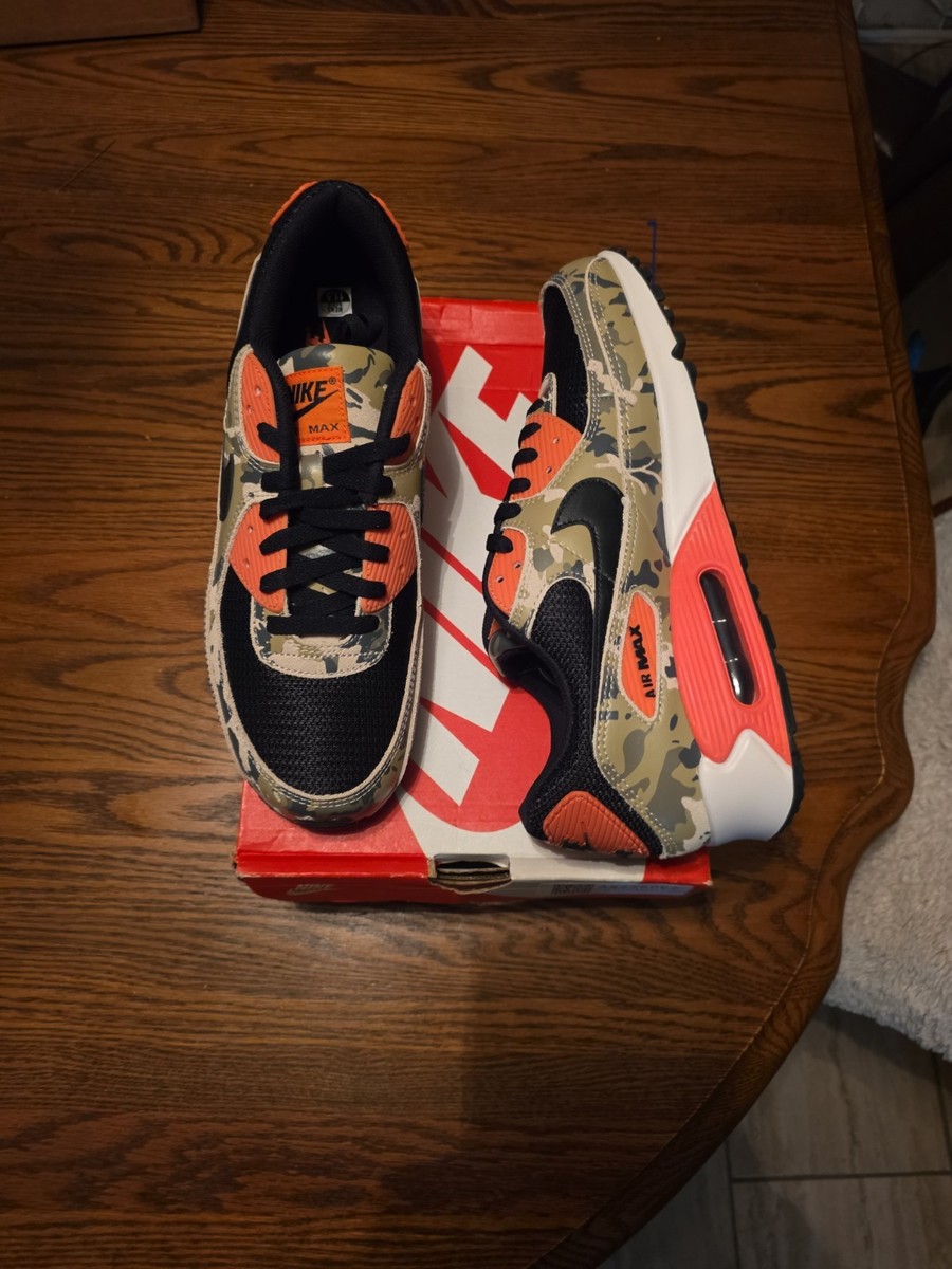 Nike Air Max 90 Camo Pack Magic Ember Light Khaki Black IF1721-200 Size 11.5  — product photo 1 of 10