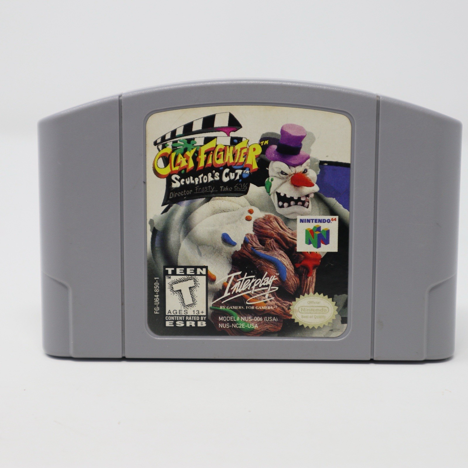AUTHENTIC ClayFighter Sculptor’s Cut N64 – Blockbuster RARE – TESTED
